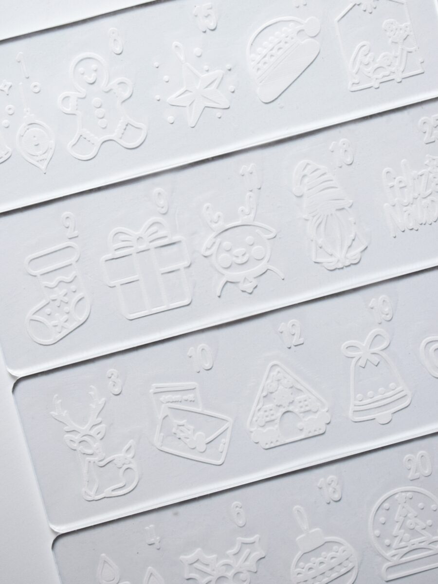 Calendario de Adviento - Stamps acrílicos + cortante