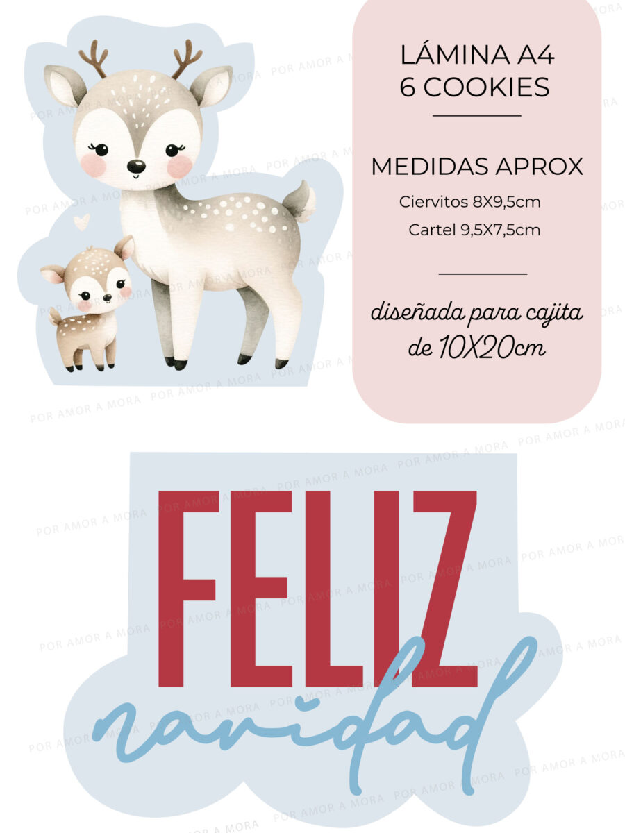 Lámina Papel de Arroz - Ciervitos