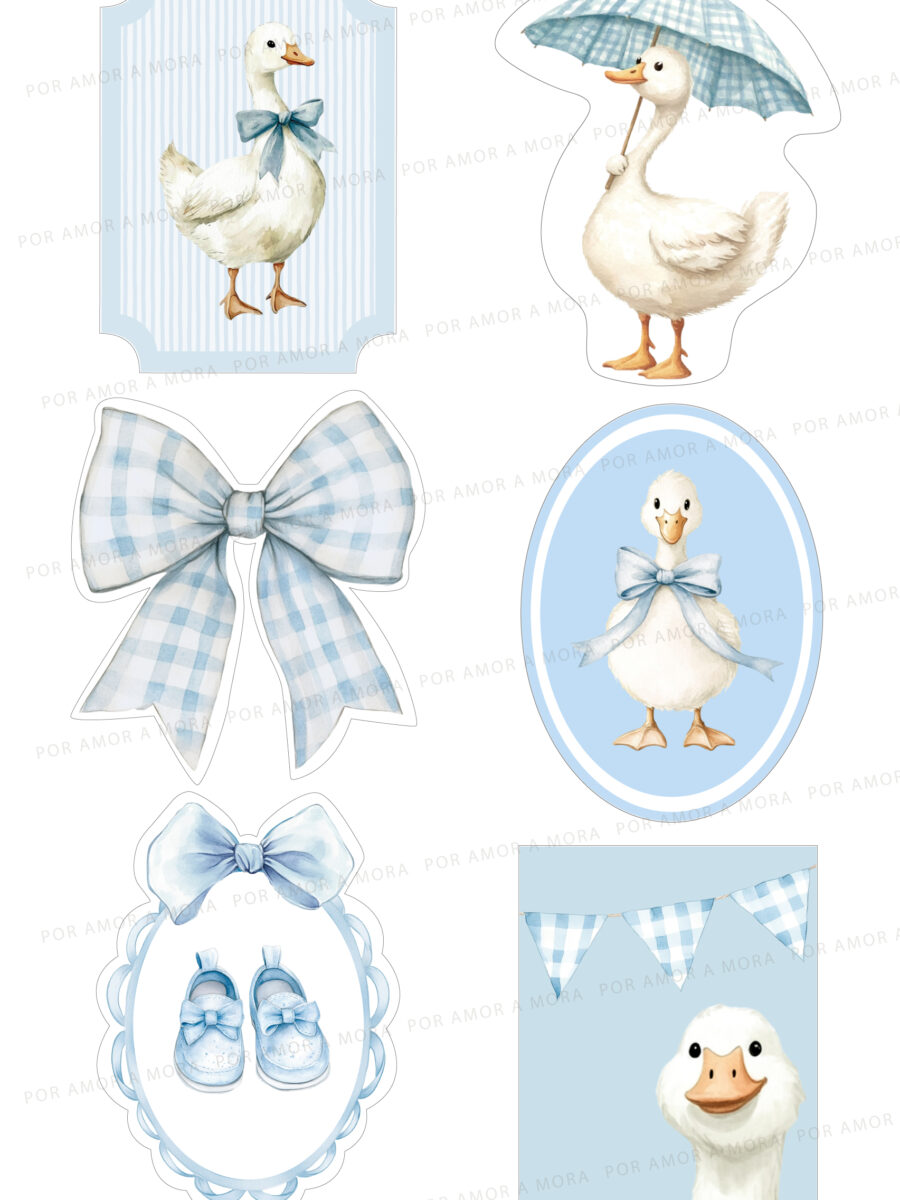 Lámina papel de arroz- Cookies Gansito Celeste