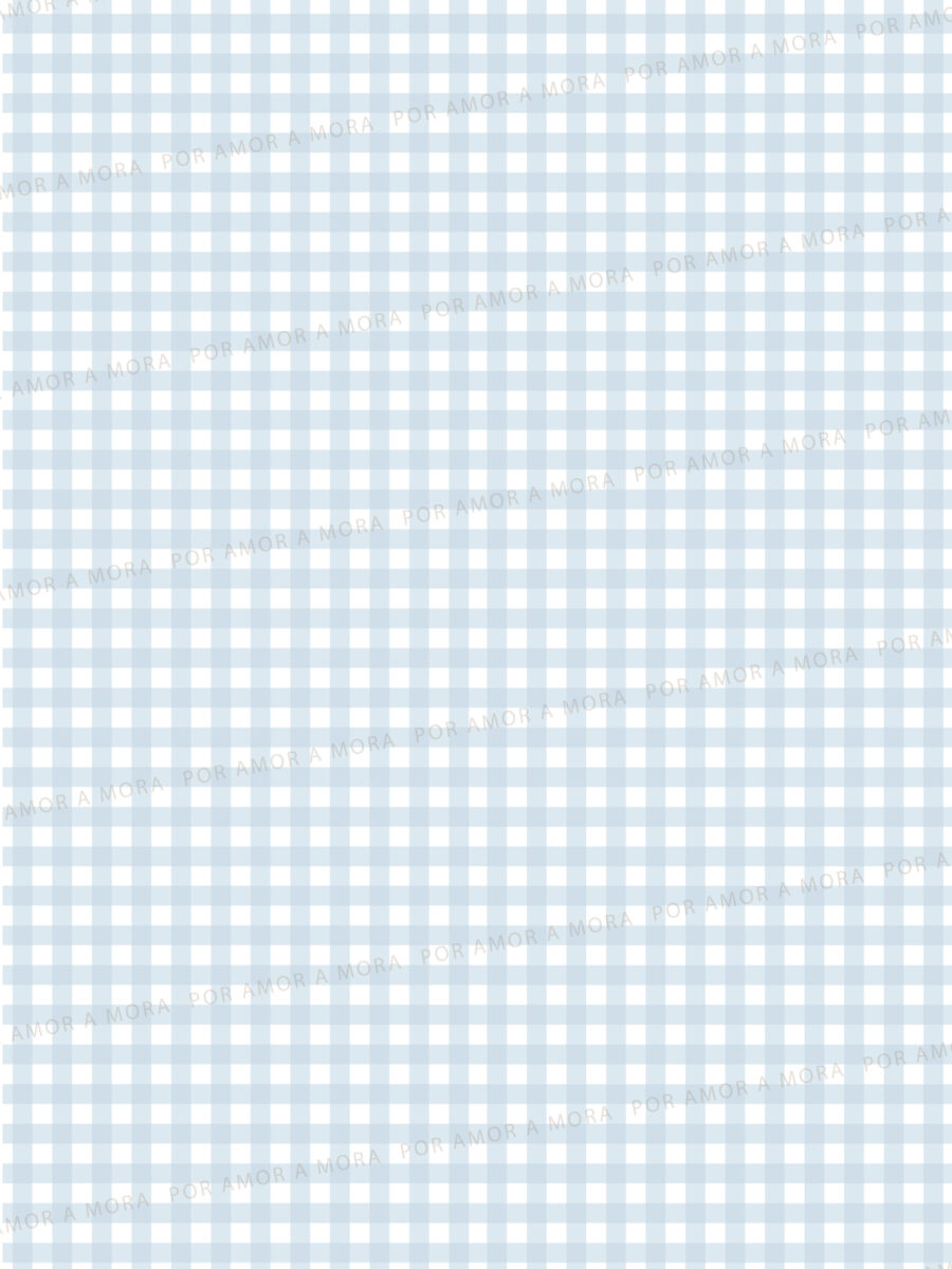 Lámina papel de arroz -  Cuadrillé Celeste